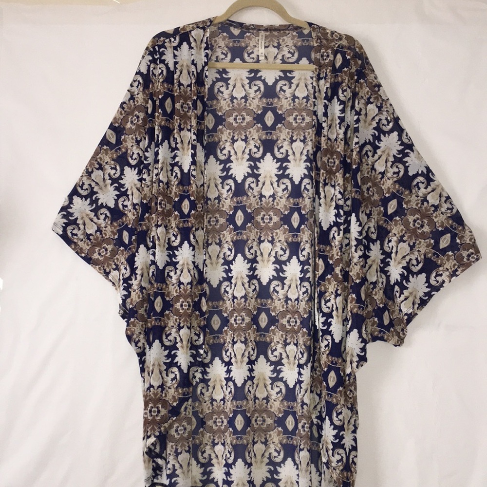 DNA Couture Damascus Print Tunic Cardigan Ladies Size 3X